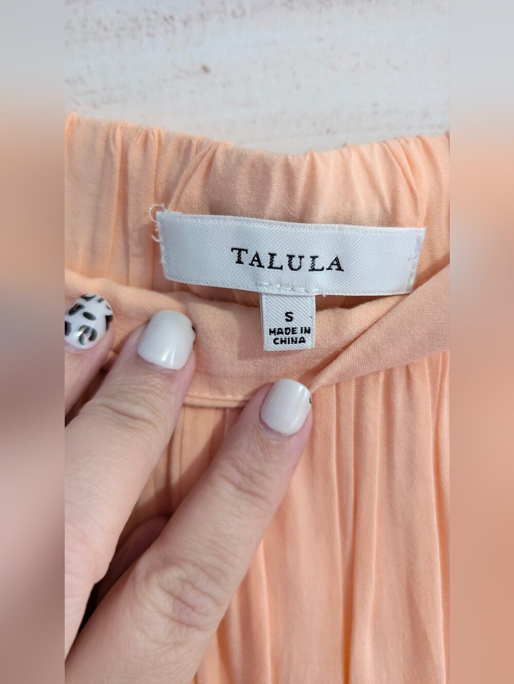 Talula Peach ๐ High-Low Light Flowy Lined Pleated Skirt Size SM - Picture 3 of 6